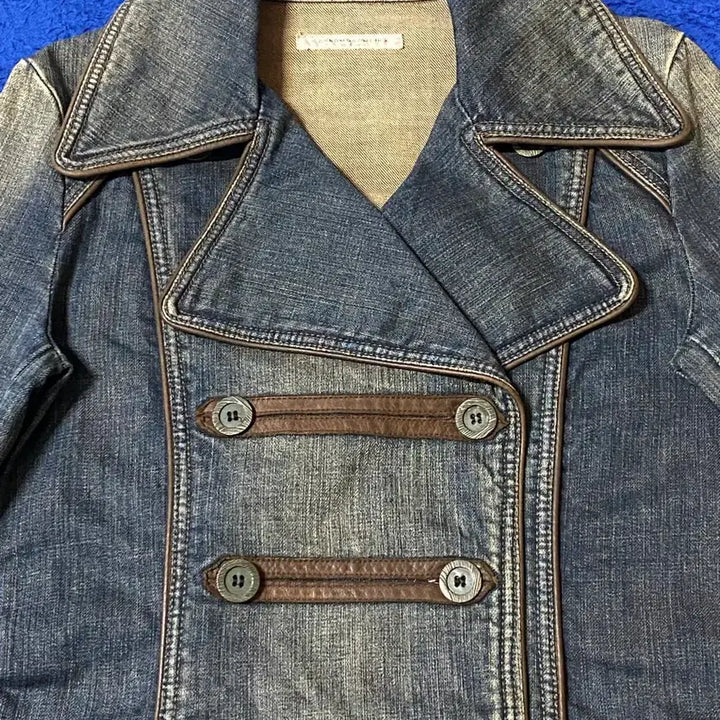 [BUNJANG] Vintage Napoleon Denim Half Coat Jacket / Vintage 빈티지 나폴레옹 데님 반코트 자켓 Y2K 00s 갸루