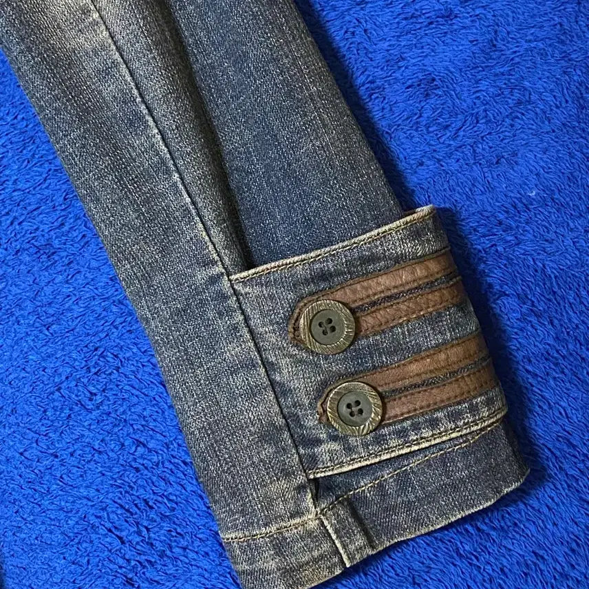 [BUNJANG] Vintage Napoleon Denim Half Coat Jacket / Vintage 빈티지 나폴레옹 데님 반코트 자켓 Y2K 00s 갸루