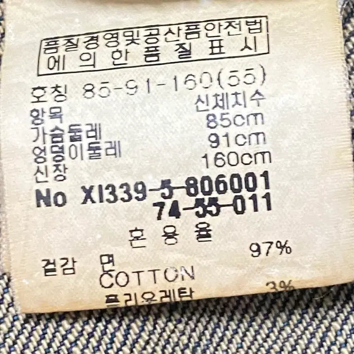 [BUNJANG] Vintage Napoleon Denim Half Coat Jacket / Vintage 빈티지 나폴레옹 데님 반코트 자켓 Y2K 00s 갸루