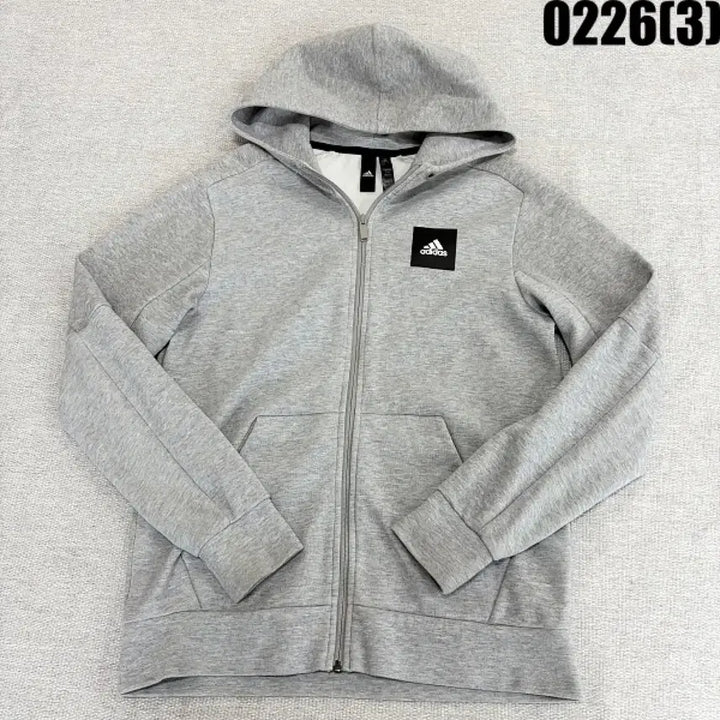 [BUNJANG] Adidas Gray Hooded Zip-up Jacket / L 아디다스 회색 후드 집업 0226(3)