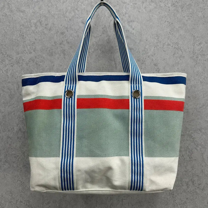 [BUNJANG] Lacoste Multi-Color Canvas Tote Bag / OS 라코스테 멀티컬러 여자 캔버스 토트백