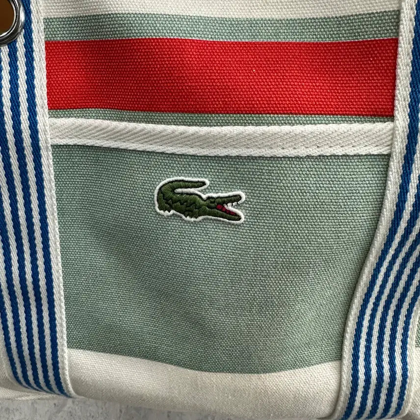 [BUNJANG] Lacoste Multi-Color Canvas Tote Bag / OS 라코스테 멀티컬러 여자 캔버스 토트백