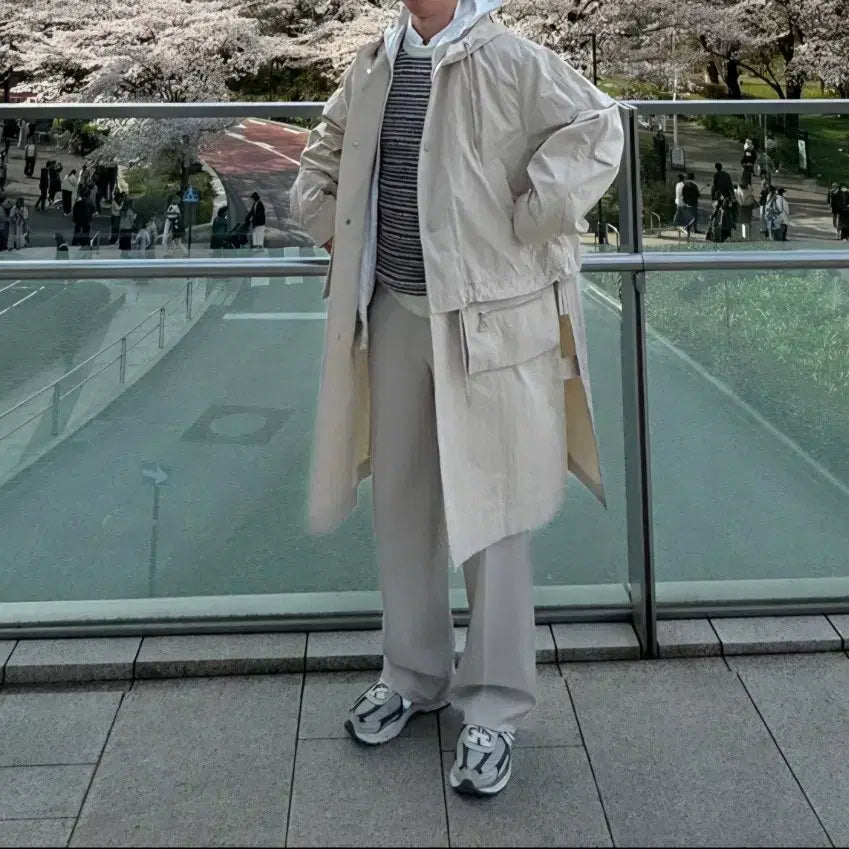 [BUNJANG] Solid Homme Long Hooded Jumper / 솔리드옴므 롱 점퍼