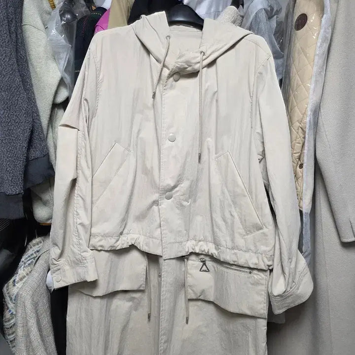 [BUNJANG] Solid Homme Long Hooded Jumper / 솔리드옴므 롱 점퍼