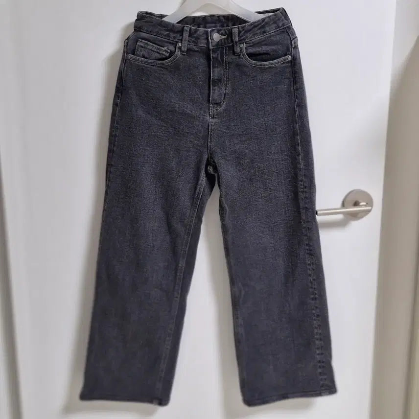 [BUNJANG] Who.A.U Wide Denim Pants / (25)후아유 기모 와이드데님팬츠