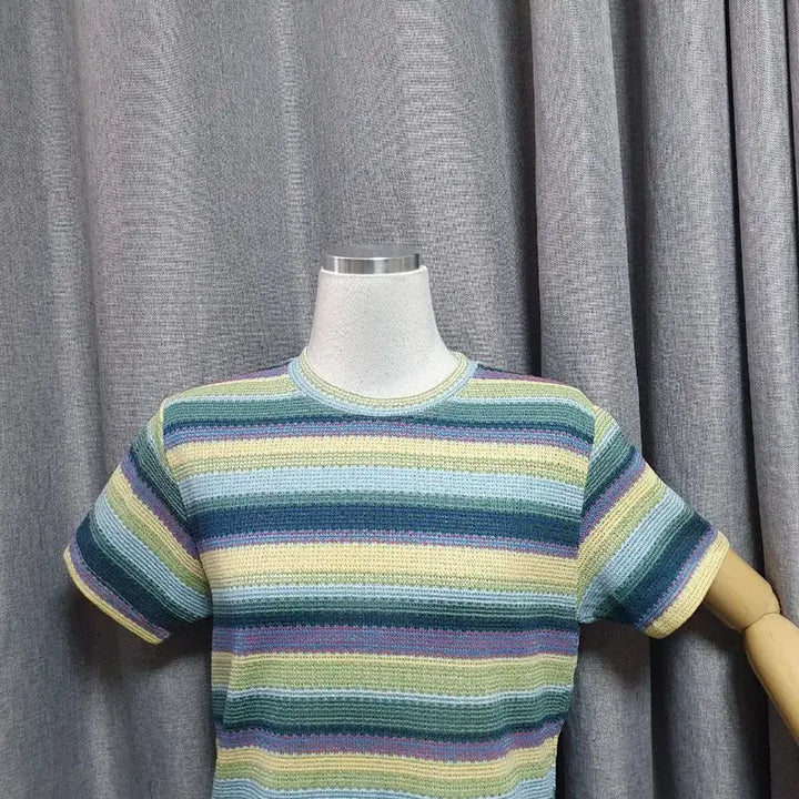 [BUNJANG] Kitsch Striped Knit Top / 키치 스트라이프 짜임티