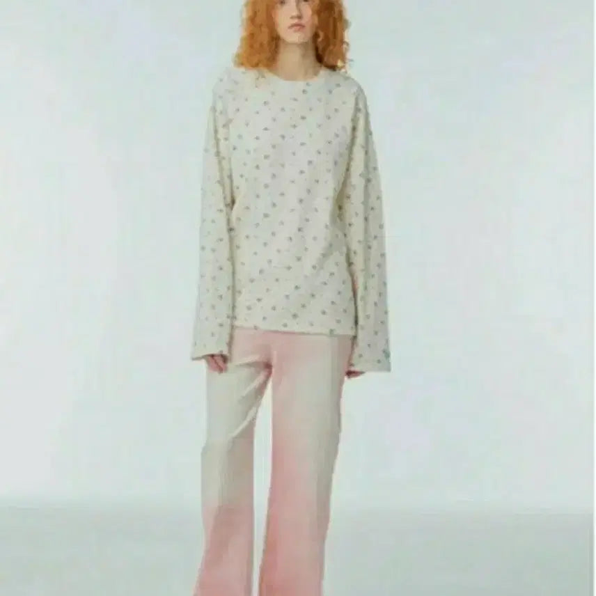 [BUNJANG] InstantFunk Flower Pattern Long Sleeve T-shirt / 인스턴트펑크 플라워 패턴 긴팔티