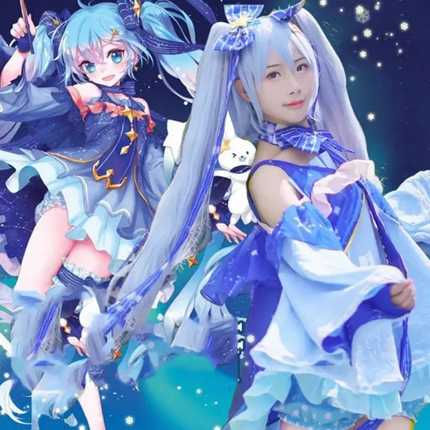[BUNJANG] Hatsune Miku Yukimiku 2017 Cosplay Full Set / (당일발송) 하츠네 미쿠 ㅡ 유키미쿠 2017 코스프레 풀세트