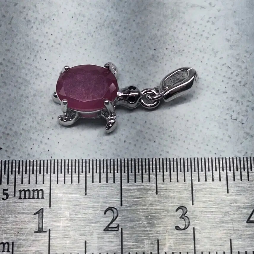 [BUNJANG] Natural Ruby Turtle Pendant Necklace / 무병장수와부축적~붉은매력의 열정, 용기파워 천연 루비 거북컷팅써지컬펜