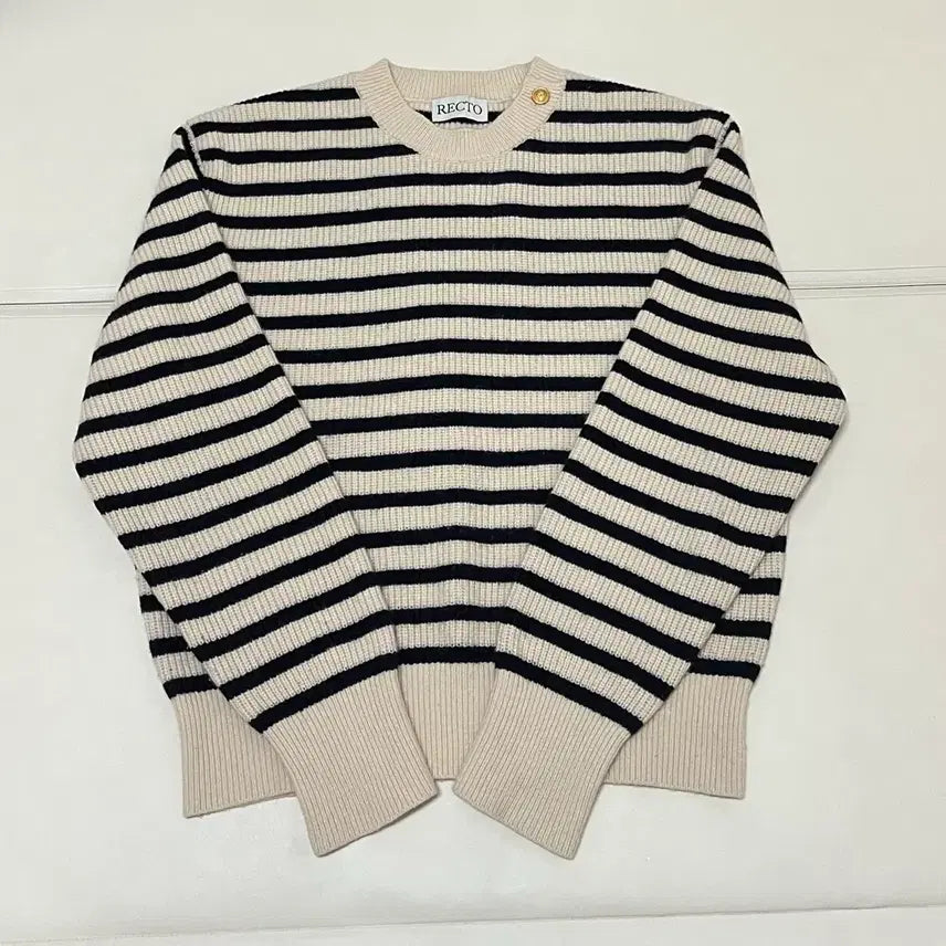 [BUNJANG] RECTO Stripe Knit Sweater / [렉토] 스트라이프 니트 L