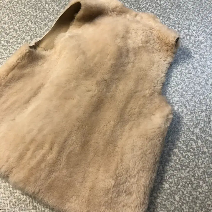 [BUNJANG] Real Lambswool & Lambskin Vest Coat / 리얼 양모100% & 양가죽 100% 램스퍼 베스트 조끼 코트 무스탕