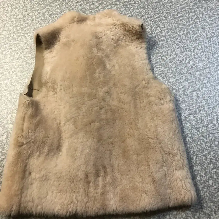 [BUNJANG] Real Lambswool & Lambskin Vest Coat / 리얼 양모100% & 양가죽 100% 램스퍼 베스트 조끼 코트 무스탕