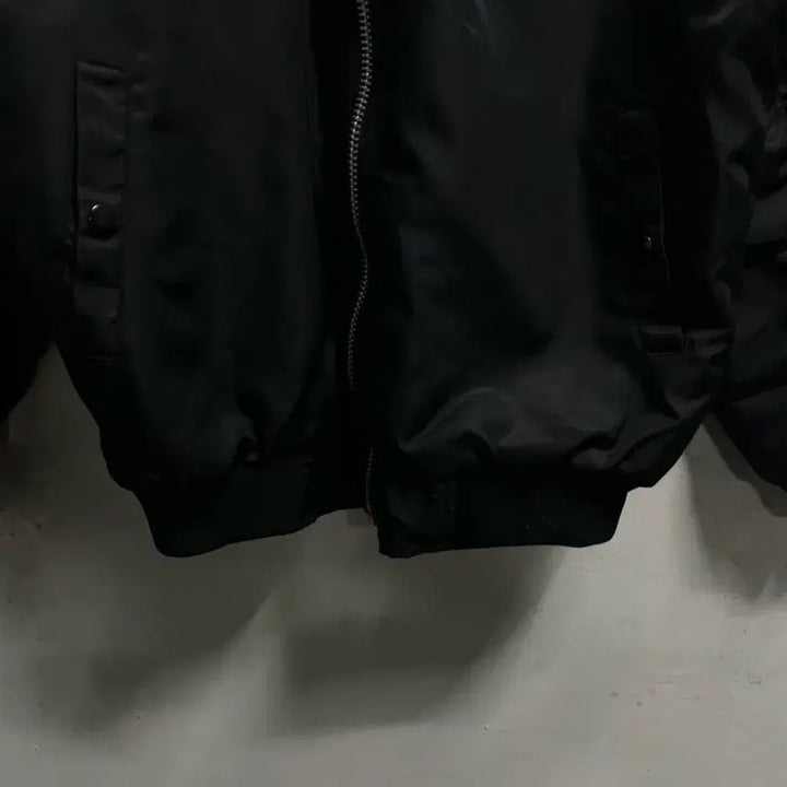 [BUNJANG] 100-105 Black Ma-1 Oversized Bomber Jacket / 100-105 블랙 Ma-1 빅로고 루즈핏 항공점퍼