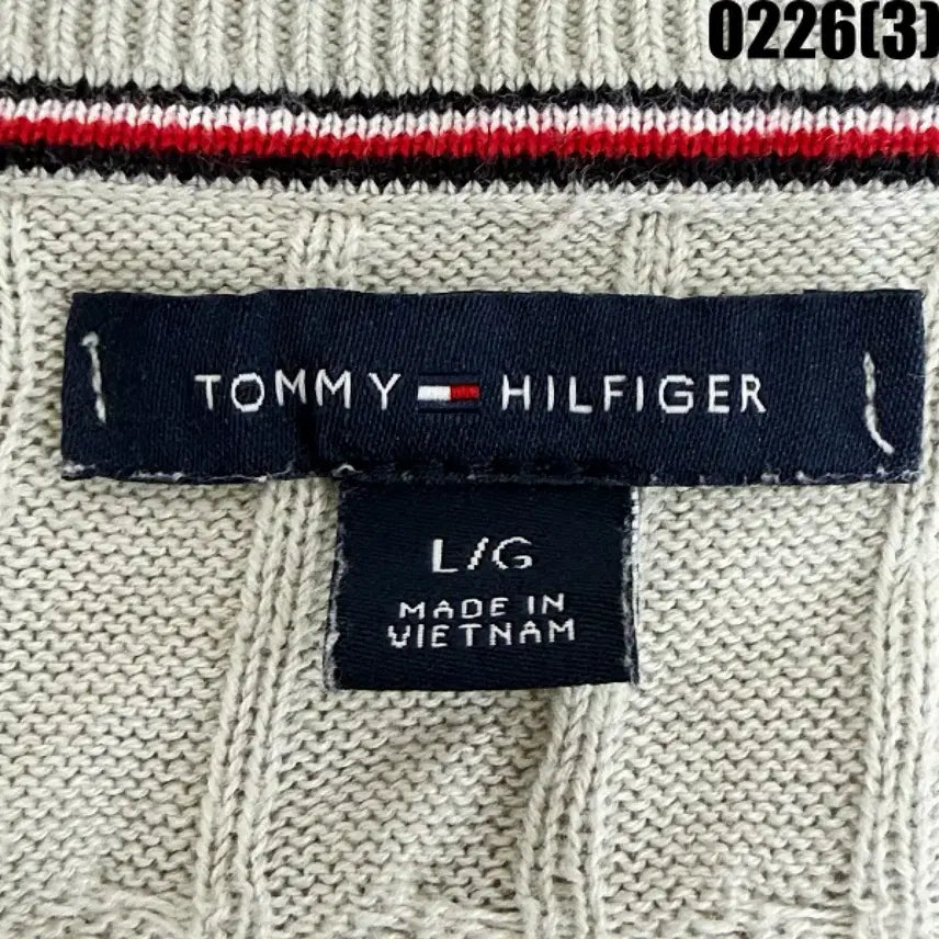 [BUNJANG] Tommy Hilfiger Cable Knit Sweater / L 타미힐피거 케이블 니트 스웨터 0226(3)