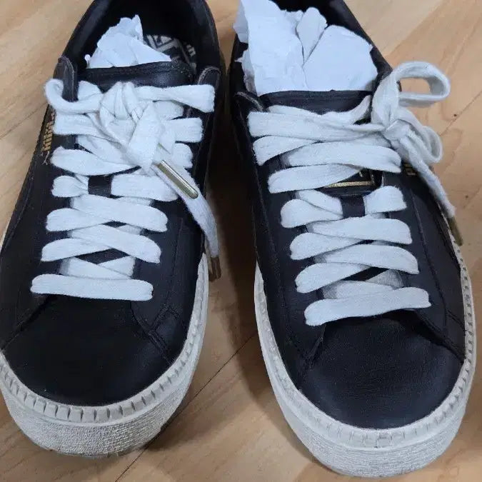 [BUNJANG] Puma Basket Platform Black Sneakers / 푸마 바스켓 플랫폼 블랙 스니커즈