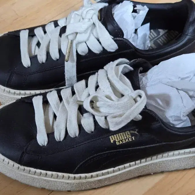 [BUNJANG] Puma Basket Platform Black Sneakers / 푸마 바스켓 플랫폼 블랙 스니커즈