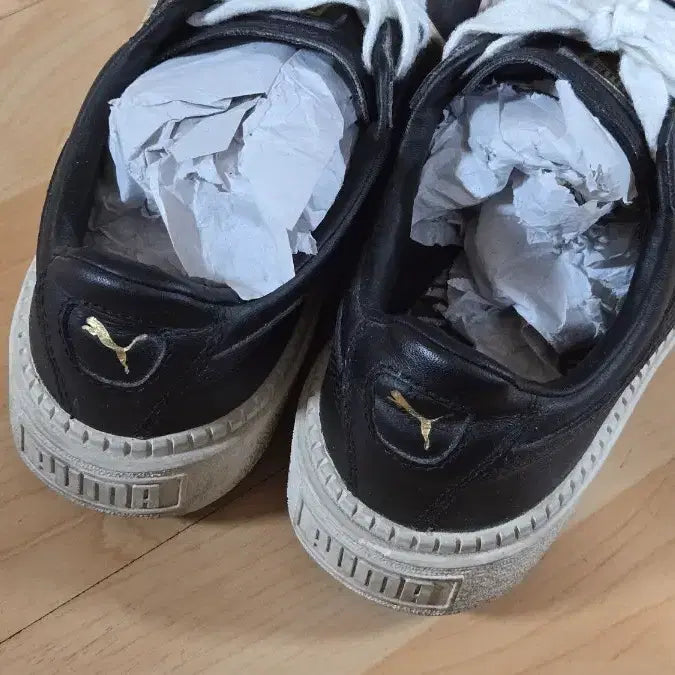 [BUNJANG] Puma Basket Platform Black Sneakers / 푸마 바스켓 플랫폼 블랙 스니커즈