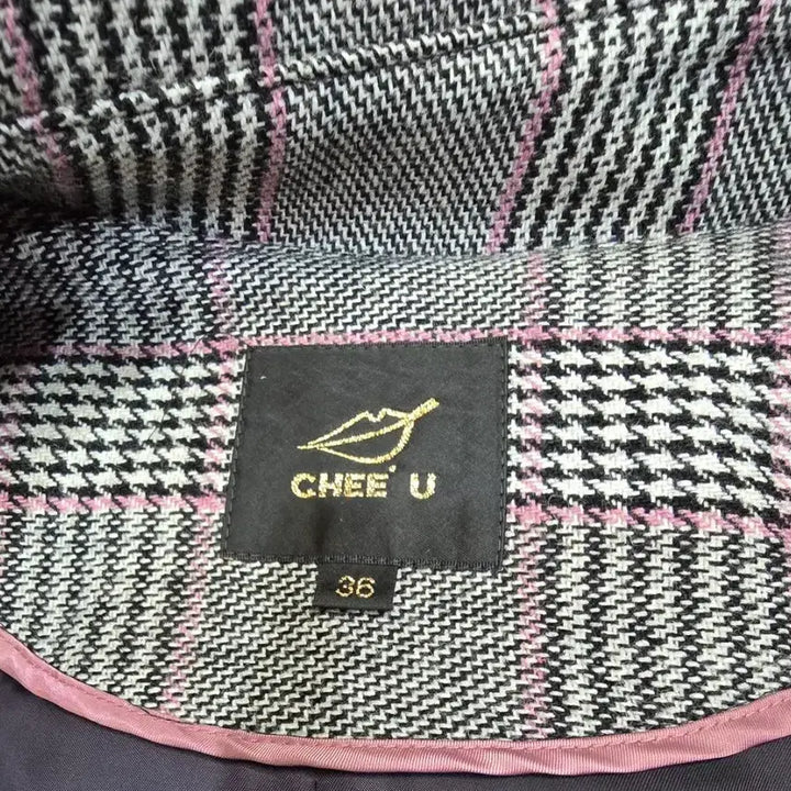 [BUNJANG] CHEE U Check Long Trench Coat / 체크 롱 트렌치 코트
