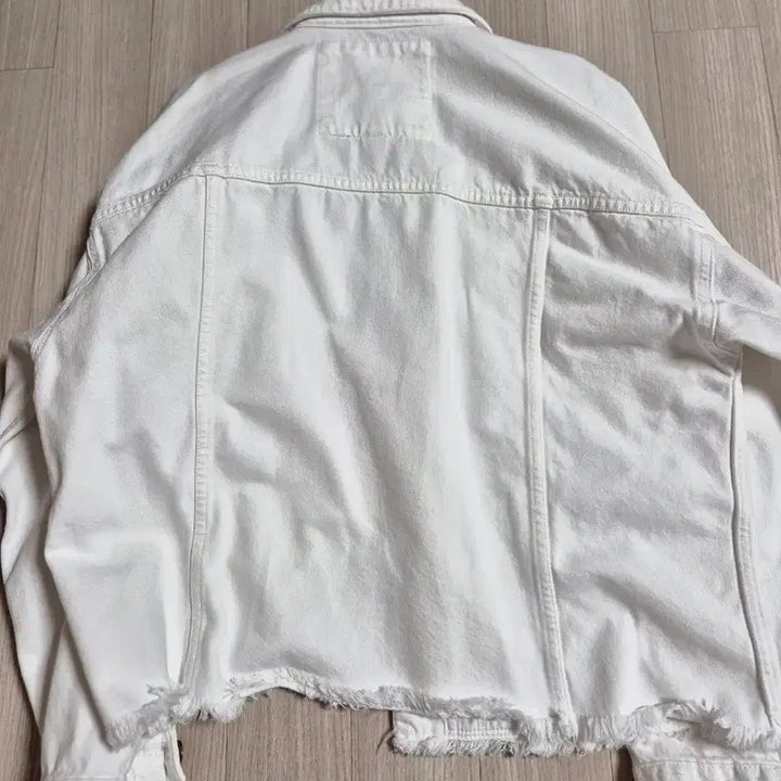 [BUNJANG] Michael Kors MK Logo White Denim Jacket / 마이클코어스 화이트 데님 자켓 MK 로고L