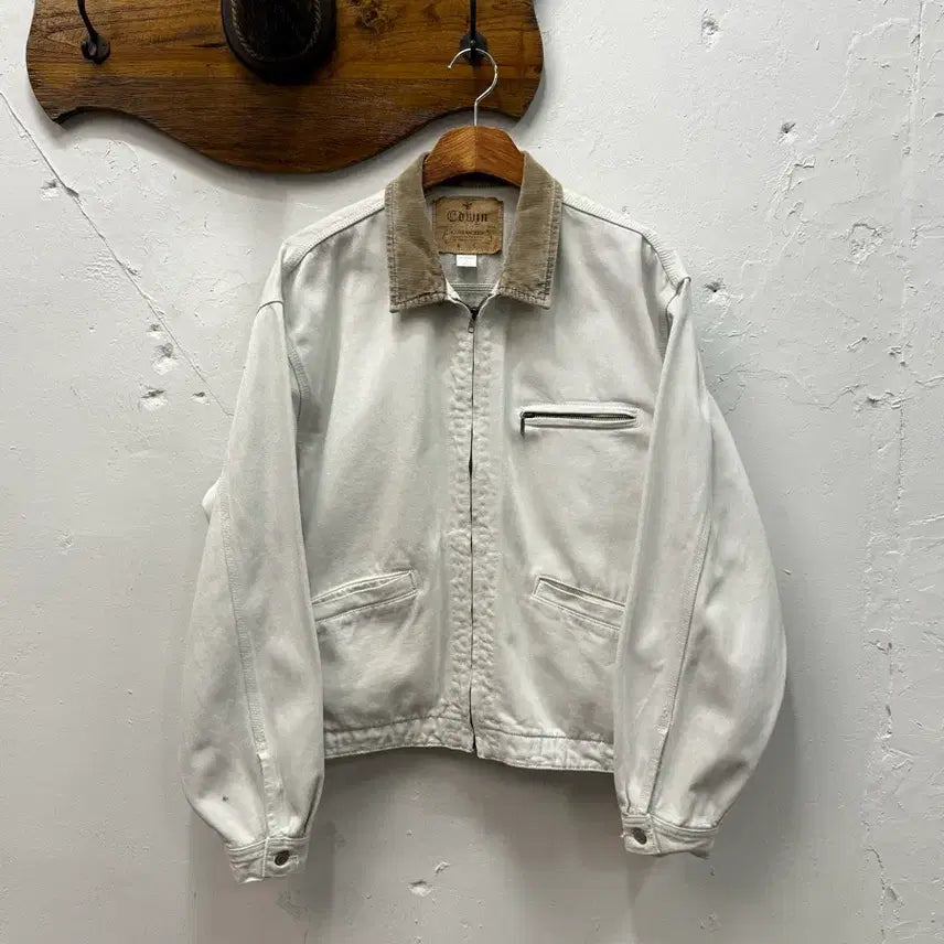 [BUNJANG] Edwin Corduroy Collar Twill Work Jacket / L) Edwin Corduroy Collar Twill Work Jack