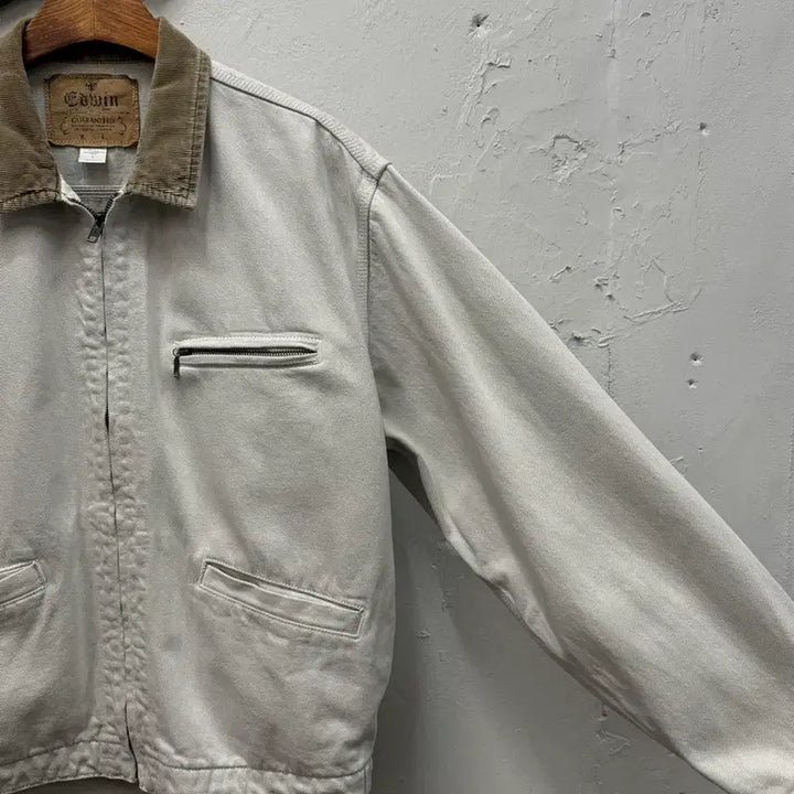 [BUNJANG] Edwin Corduroy Collar Twill Work Jacket / L) Edwin Corduroy Collar Twill Work Jack