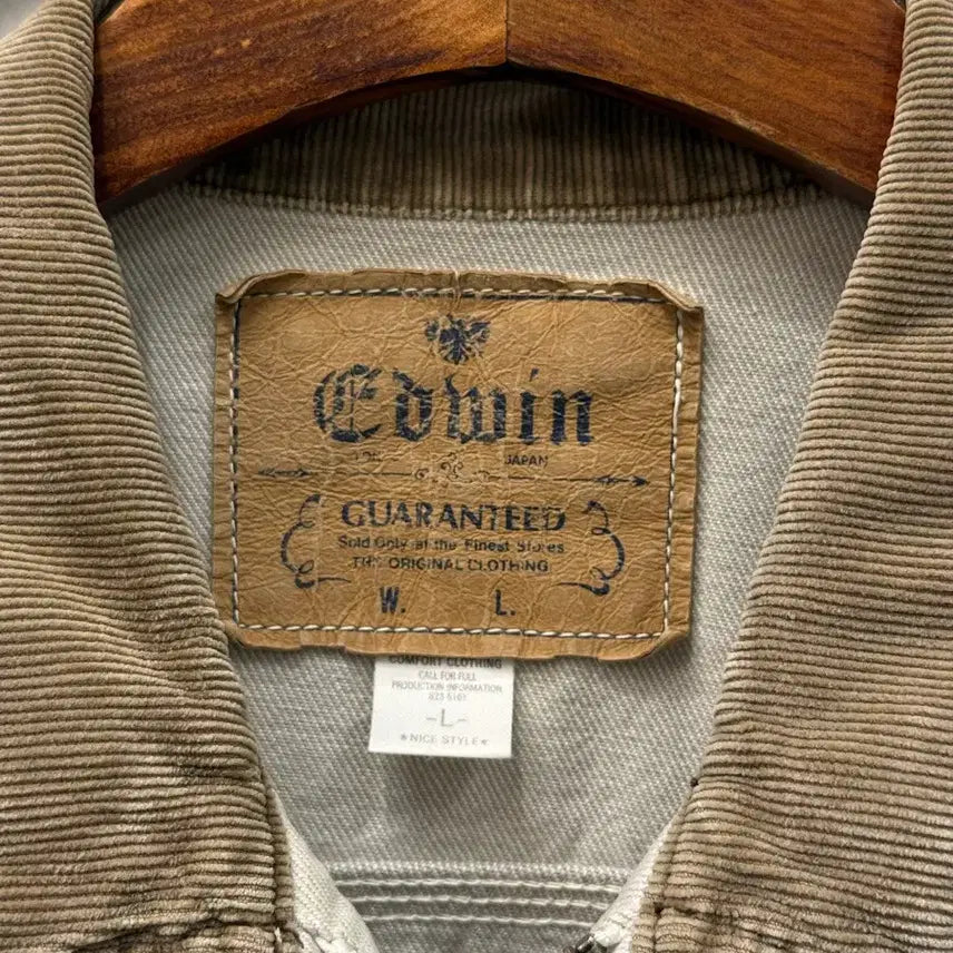[BUNJANG] Edwin Corduroy Collar Twill Work Jacket / L) Edwin Corduroy Collar Twill Work Jack