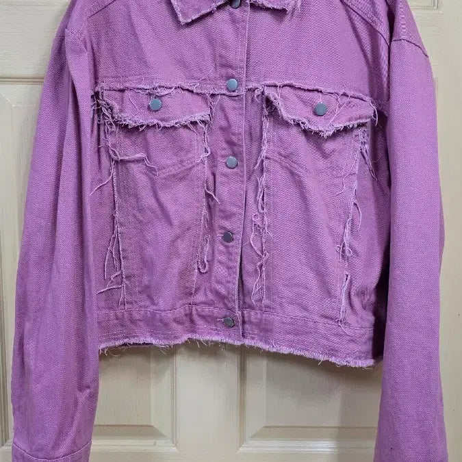 [BUNJANG] Street Denim Jacket (Indie Pink) / 스트릿 데님 청자켓 (인디핑크) 95-105사이즈