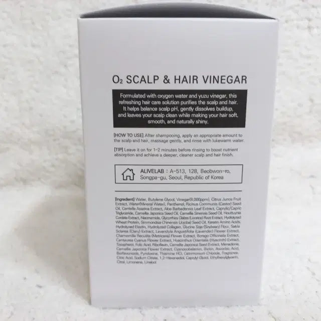 [BUNJANG] Alive Lab O2 Scalp and Hair Vinegar 300ml / 얼라이브랩 오투 스칼프 앤 헤어 식초 300ml