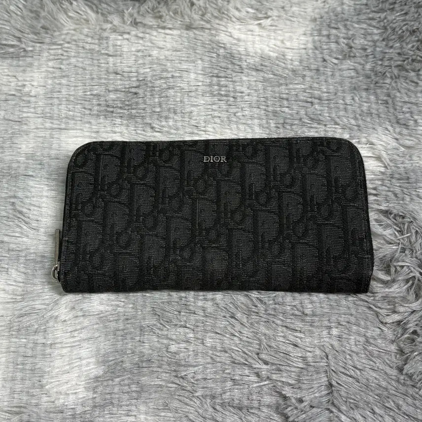 [BUNJANG] Dior Oblique Zip Long Wallet Black / [OS] 디올 오블리크 지퍼 장지갑 블랙