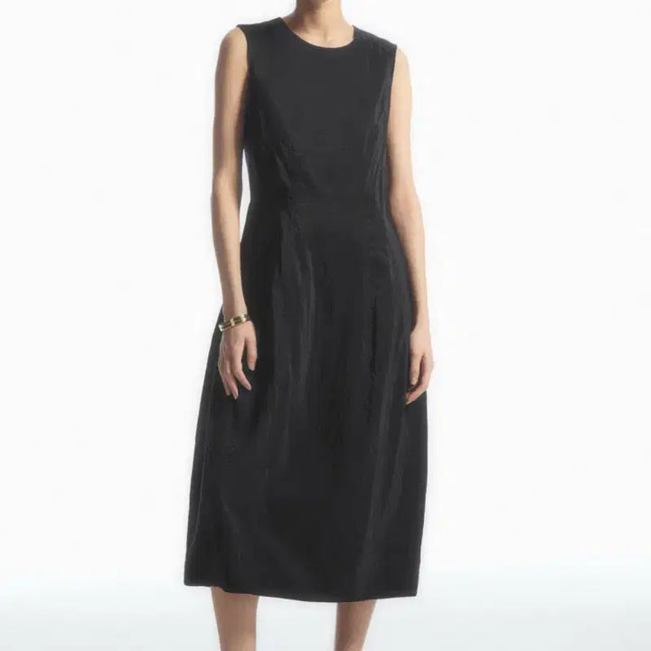 [BUNJANG] COS Sleeveless Topstitch Midi Dress / COS 슬리브리스 탑스티치 미디 드레스