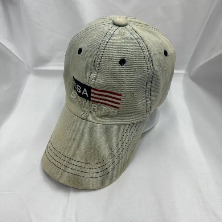 [BUNJANG] OS USA Denim Ball Cap / OS 성조기 USA 데님 볼캡 모자