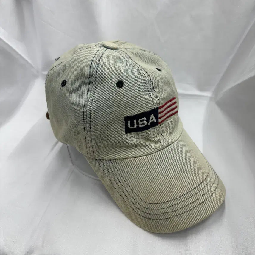 [BUNJANG] OS USA Denim Ball Cap / OS 성조기 USA 데님 볼캡 모자