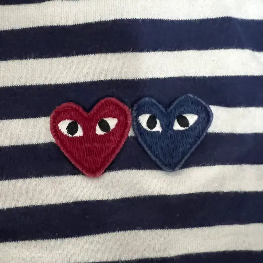 [BUNJANG] Comme des Garcons Double Heart Long Sleeve / [L] 꼼데가르송 더블하트 롱슬리브