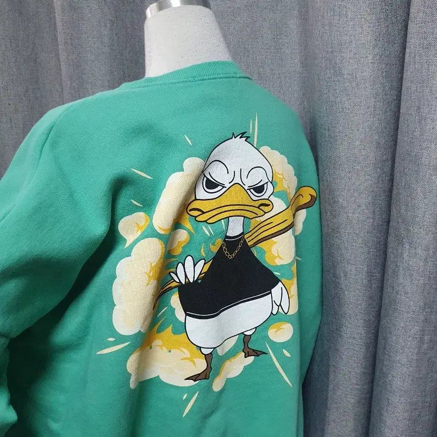 [BUNJANG] Kitsch Mint Oversized Sweatshirt / 키치 민트 오버 맨투맨