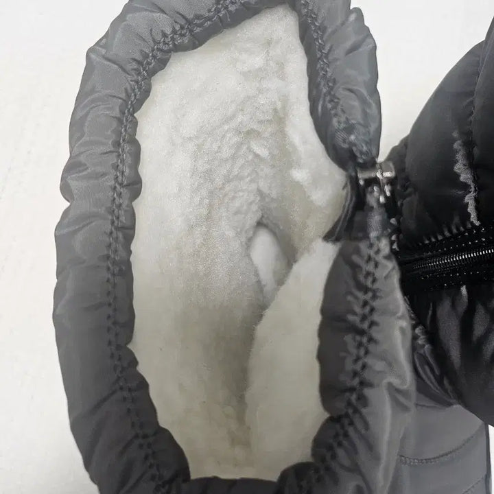 [BUNJANG] Generic Winter Padded Fur Boots - Black 245 / 여성 패딩 털 부츠 겨울 털신 블랙245