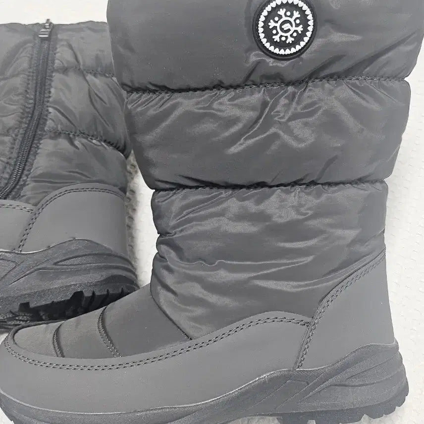 [BUNJANG] Generic Winter Padded Fur Boots - Black 245 / 여성 패딩 털 부츠 겨울 털신 블랙245