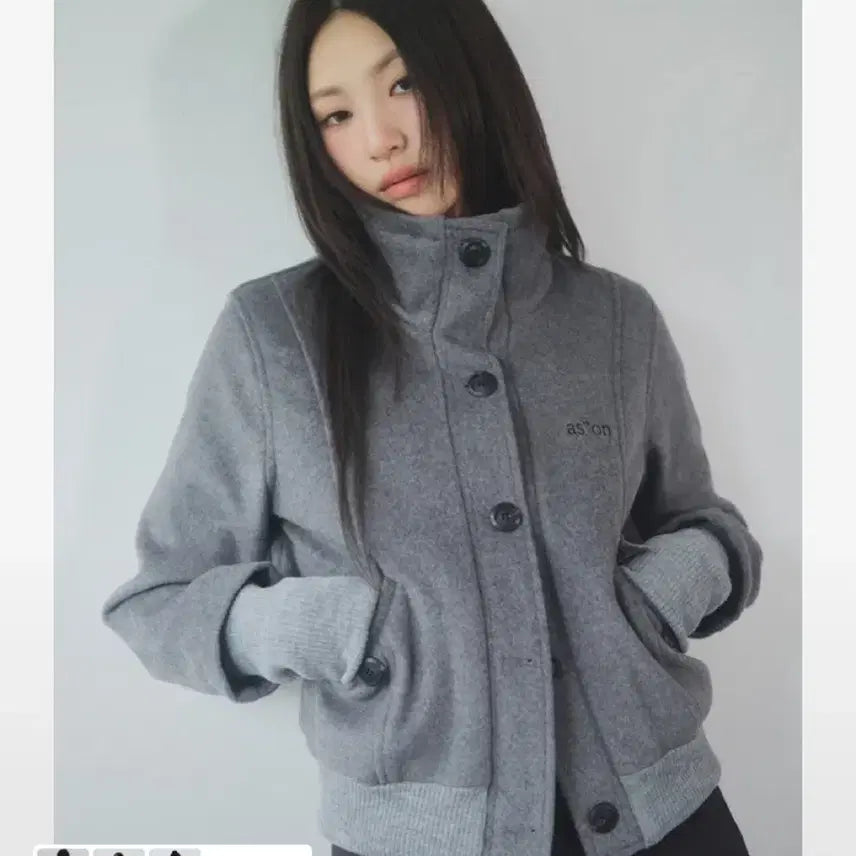 [BUNJANG] As On Dumbo Wool Jacket - Gray / 애즈온 DUMBO WOOL JACKET 그레이 자켓