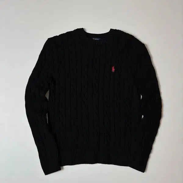 [BUNJANG] Polo Ralph Lauren QR Cable Knit Sweater / 폴로 랄프로렌 큐알 신형 꽈배기 코튼 니트 PN8069