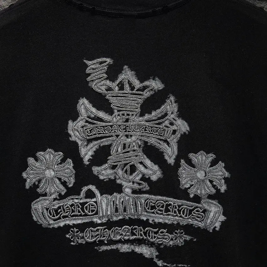 [BUNJANG] Chrome Hearts Big Logo Embroidered Hoodie - White / 111111111