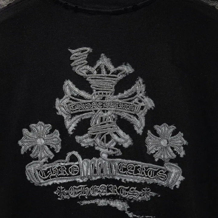 [BUNJANG] Chrome Hearts Big Logo Embroidered Hoodie - White / 111111111