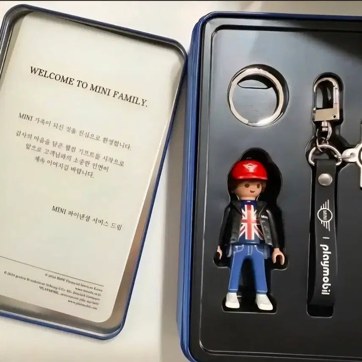 [BUNJANG] BMW Mini Playmobil Keyring Set / bmw 미니 MINI 플레이모빌 키링 세트 새상품