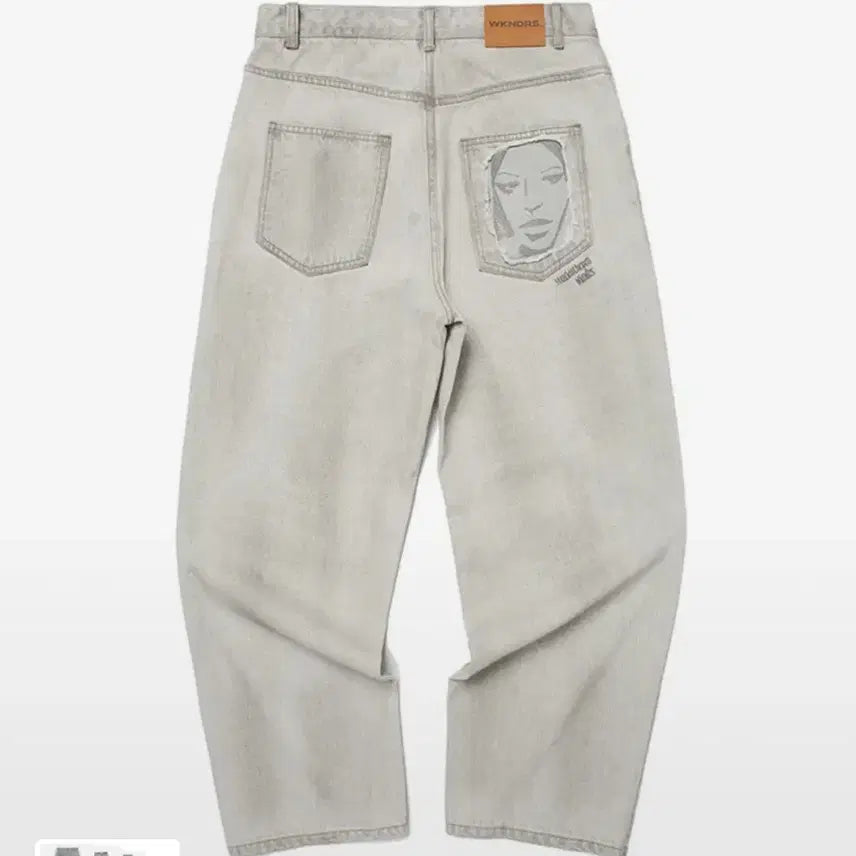 [BUNJANG] Weeekenders Face Denim Pants (S.Grey) / 위캔더스 바지 FACE DENIM PANTS (S.GREY)