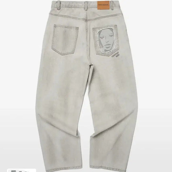 [BUNJANG] Weeekenders Face Denim Pants (S.Grey) / 위캔더스 바지 FACE DENIM PANTS (S.GREY)