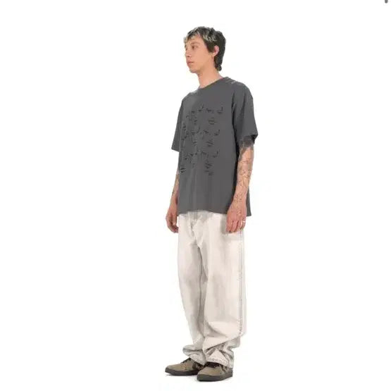 [BUNJANG] Weeekenders Face Denim Pants (S.Grey) / 위캔더스 바지 FACE DENIM PANTS (S.GREY)