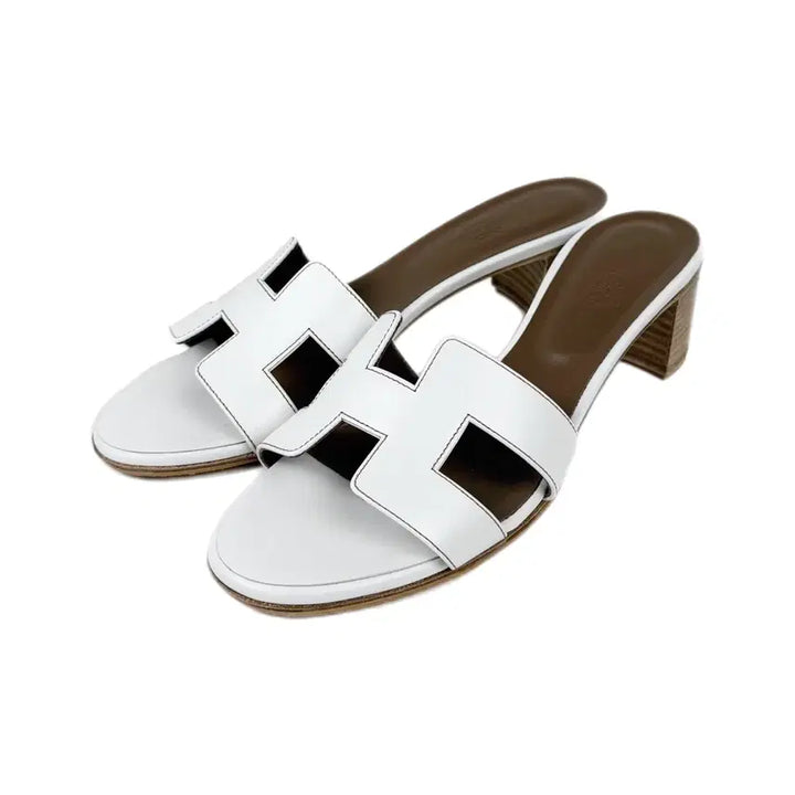 [BUNJANG] Hermès Oasis Sandals White (38) / [정품] 에르메스 오아시스 샌들 화이트 (38)