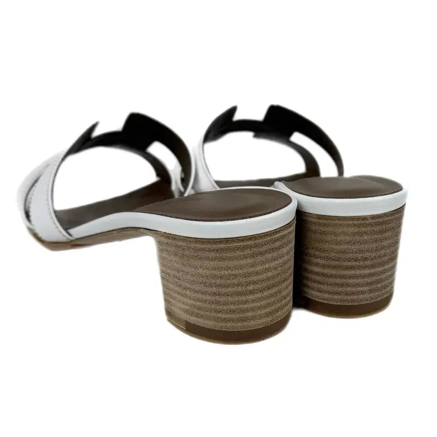 [BUNJANG] Hermès Oasis Sandals White (38) / [정품] 에르메스 오아시스 샌들 화이트 (38)