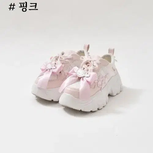 [BUNJANG] Majestic Legon Hello Kitty Angel Deco Platform Sneakers / 마제스틱 레곤 헬로키티 엔젤 데코 통굽 스니커즈