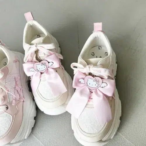 [BUNJANG] Majestic Legon Hello Kitty Angel Deco Platform Sneakers / 마제스틱 레곤 헬로키티 엔젤 데코 통굽 스니커즈