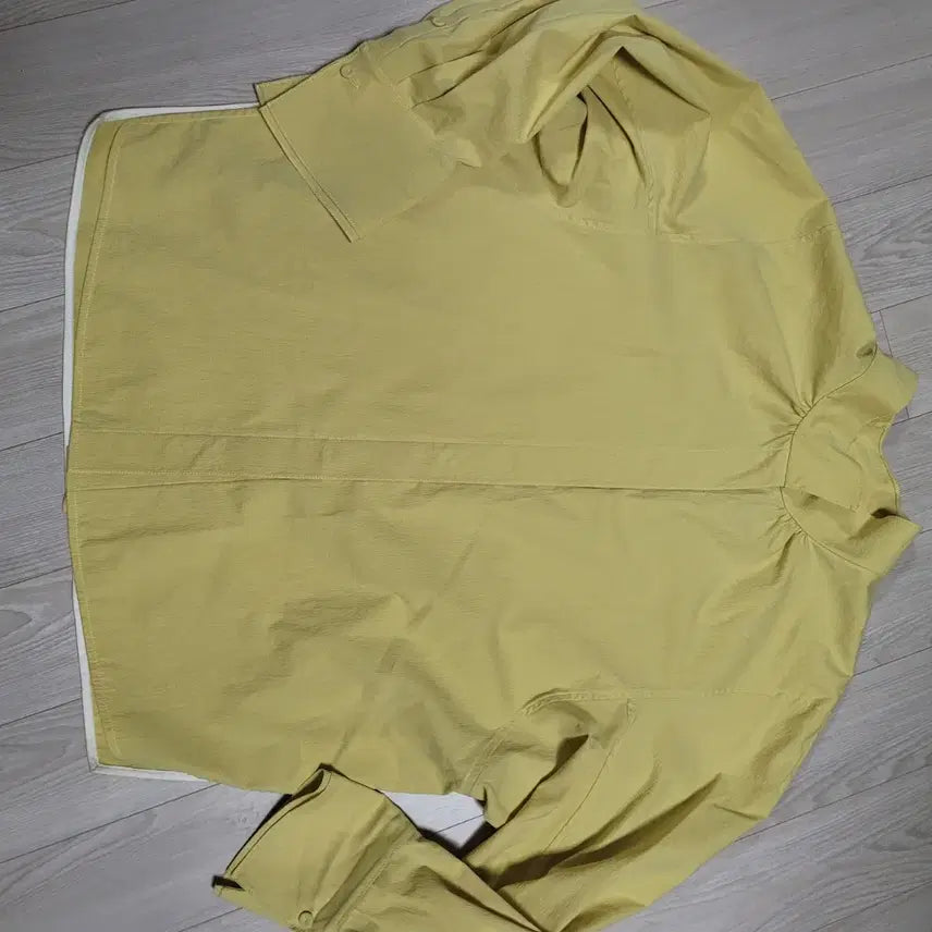 [BUNJANG] Kuho Stand Collar Oversized Blouse / 구호 오버핏 면+마 스탠드 칼라 긴팔 블라우스