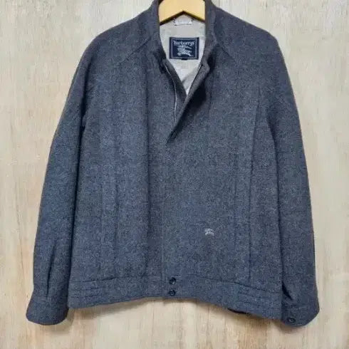 [BUNJANG] Burberrys Knight Embroidered Blouson Wool Jacket / 빈티지 버버리스 기사 자수 블루종 울 자켓 (그레이)